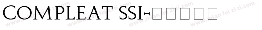 Compleat SSi字体转换